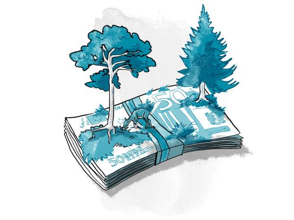 Grüne Geldanlagen Illustration